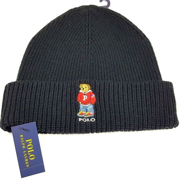 black polo bear beanie